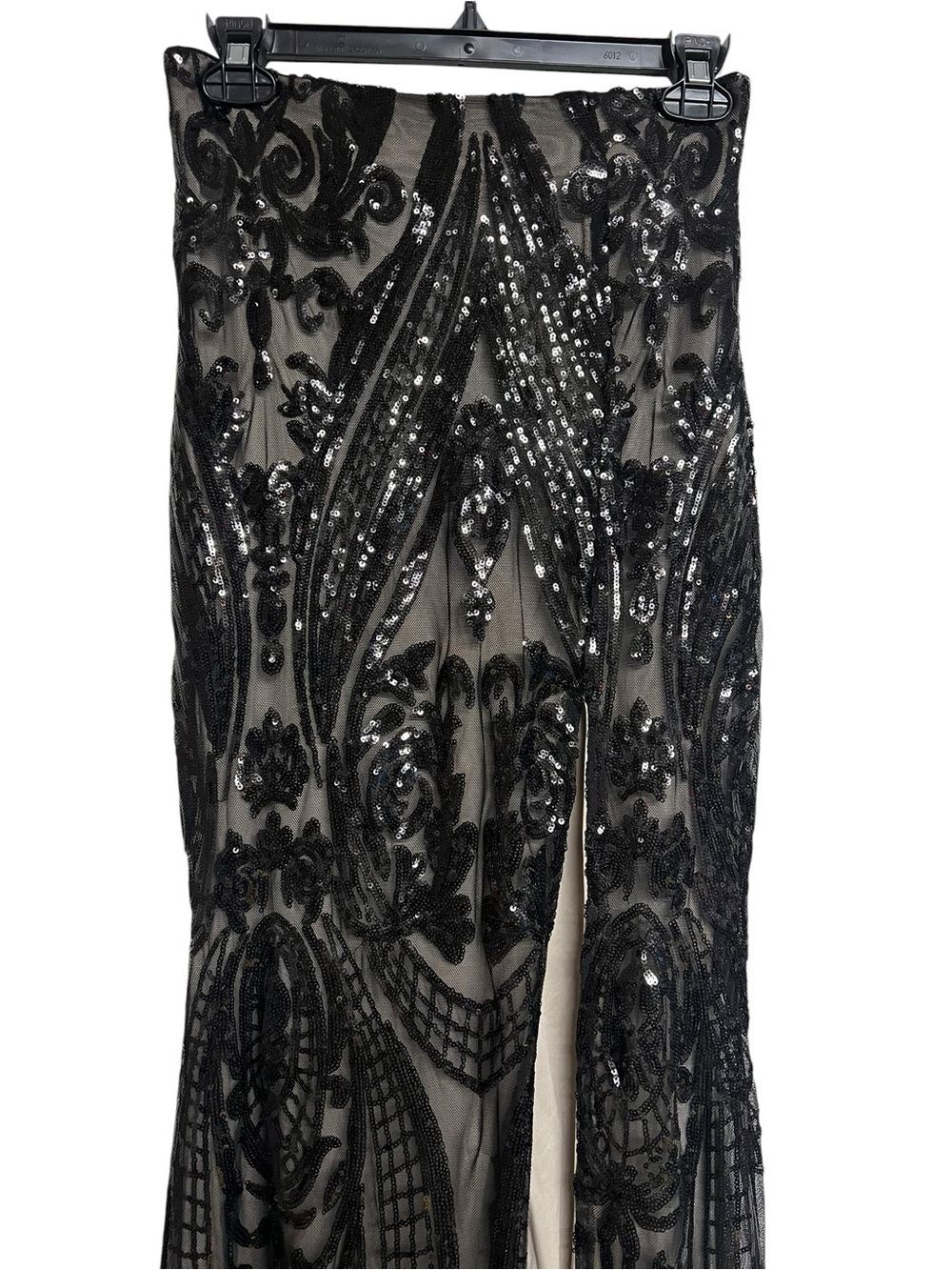 Lulus Black Sequin Embellished Sheer Evening Skirt - Picture 2 of 5